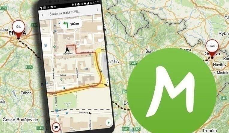mapa na smartfon