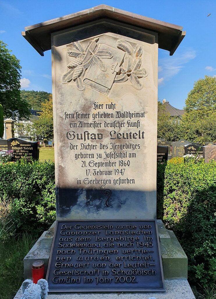 Nagrobek poety Gór Izerskich na cmentarzu w Seebergen