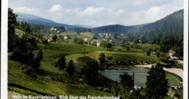 Przesieka w Karkonoszach, kąpielisko stara pocztówka